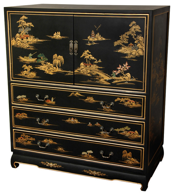 Black Lacquer Dresser Asian Dressers by ShopLadder Houzz