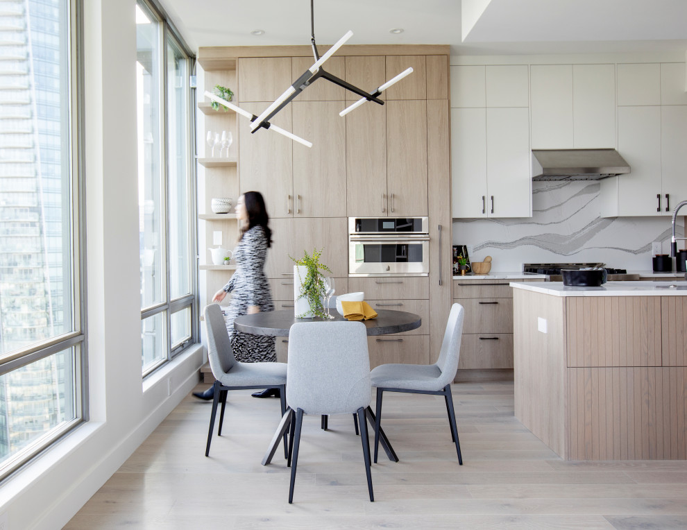 Mittelgroße Moderne Wohnküche in Vancouver