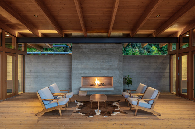 Hood River Residence rustico-terraza-y-balcon