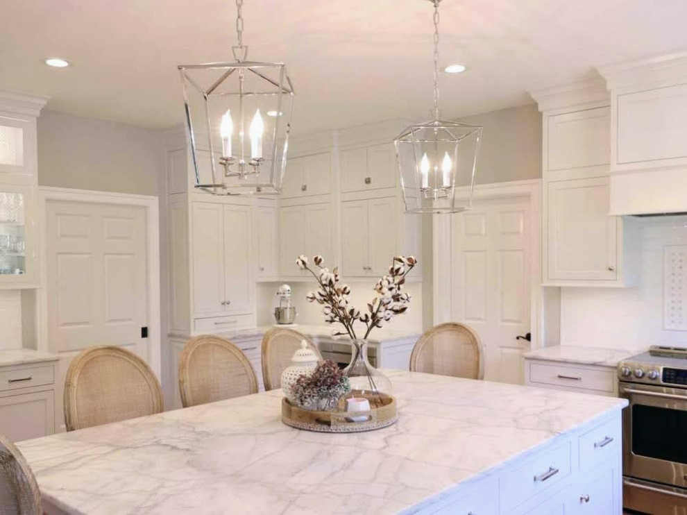 Classic White and Marble Kitchen