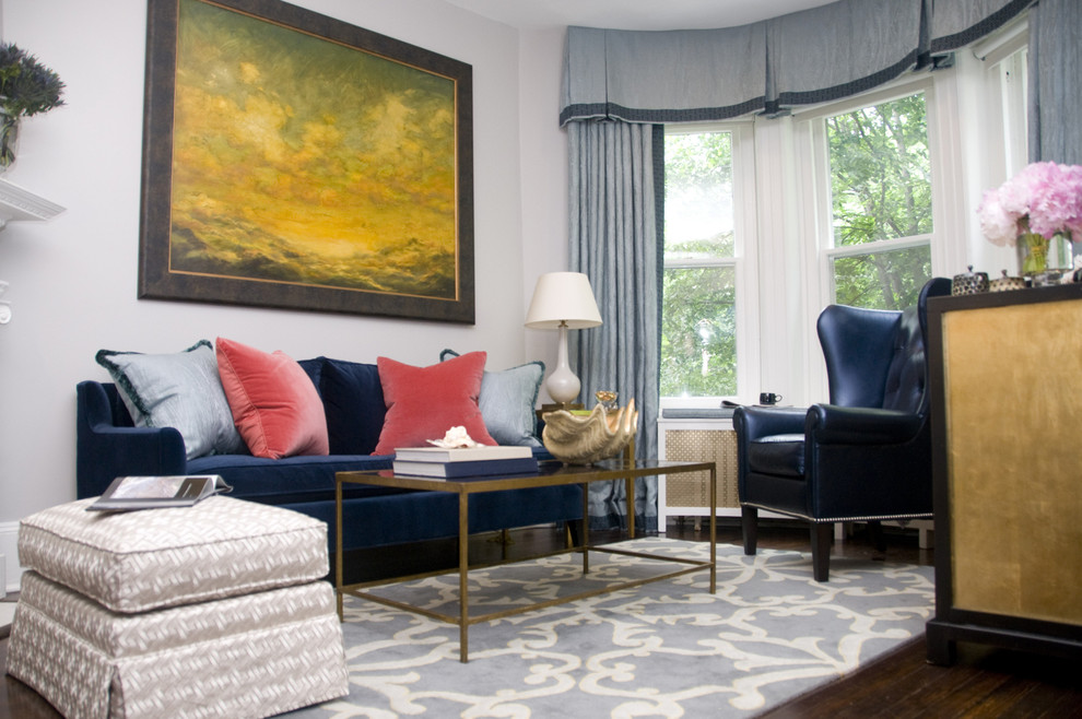 This is an example of a transitional formal living room in DC Metro.