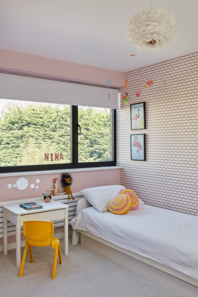Photo of a medium sized contemporary kids' bedroom in London.