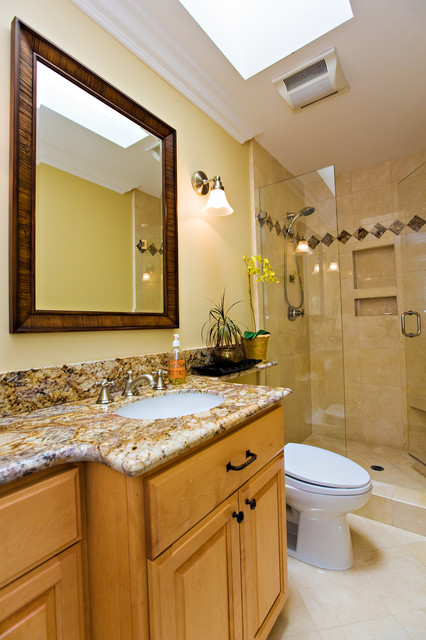 Bathrooms With Custom Cabinet Vanity And Granite Countertop