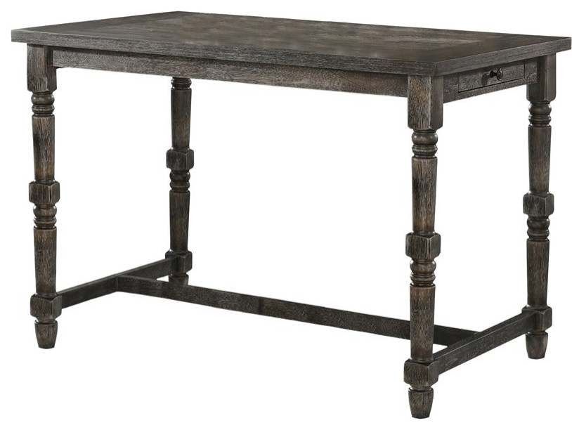 Best Master Furniture Eva 55" Wood Counter Height Dining Table in Gray