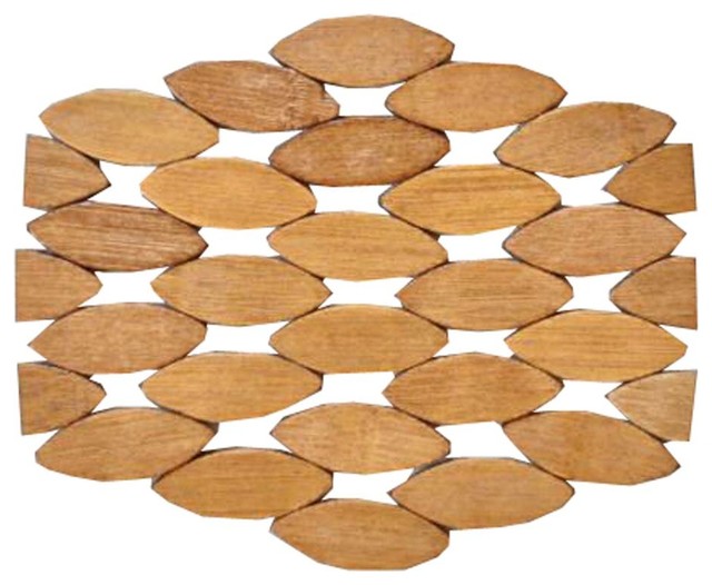 6 Pcs Thicken Bamboo Drink Coasters Wooden Placemats For Kitchen