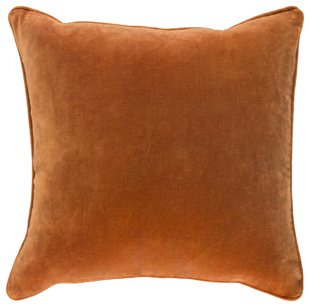 Safflower SAFF-7193 Pillow Cover, Burnt Orange, 18"x18", Pillow Cover Only