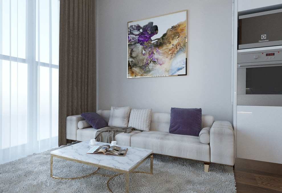 Гостиная  в ЖК GreenPark в г.Уфа