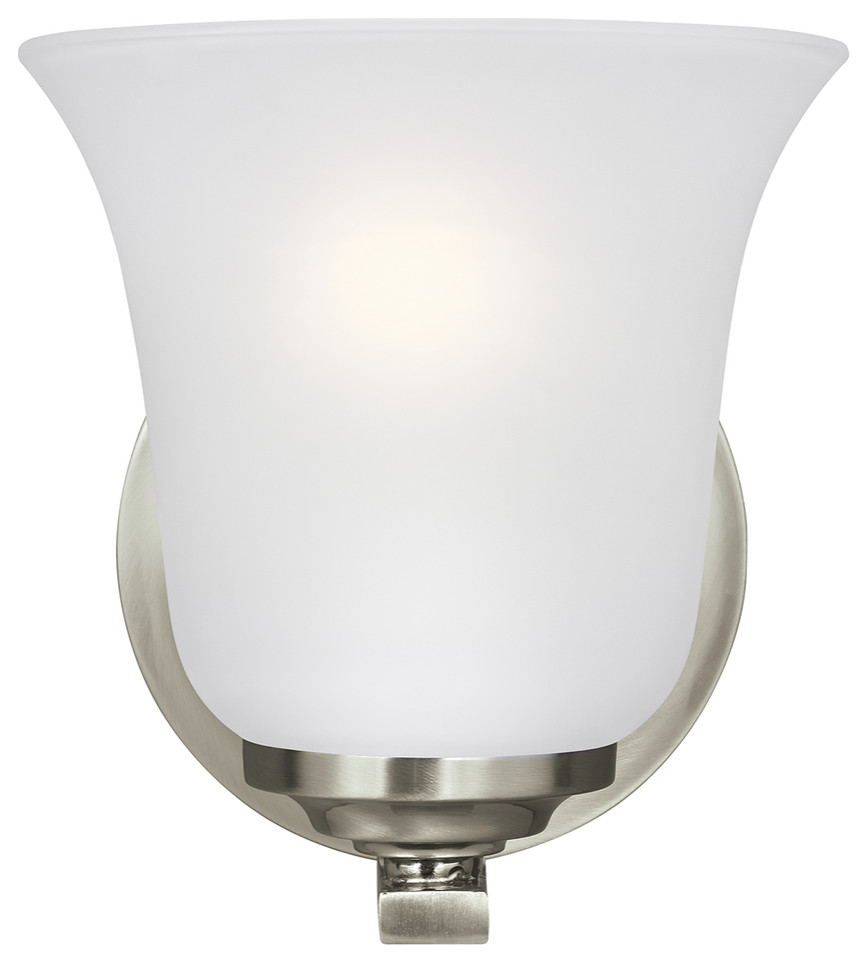 Emmons One Light Wall / Bath Sconce Brushed Nickel - Traditional ...