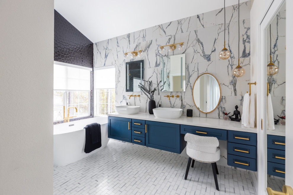 Bathroom - transitional bathroom idea in Orange County