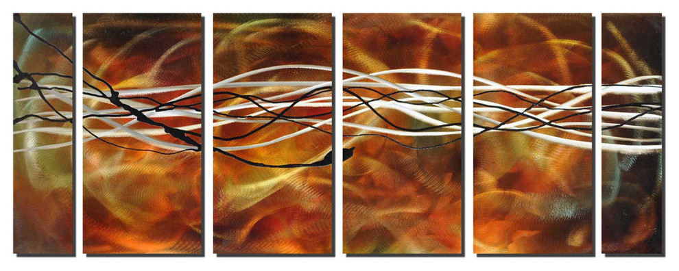 Definitively Wired Modern Metal Art Set of 6