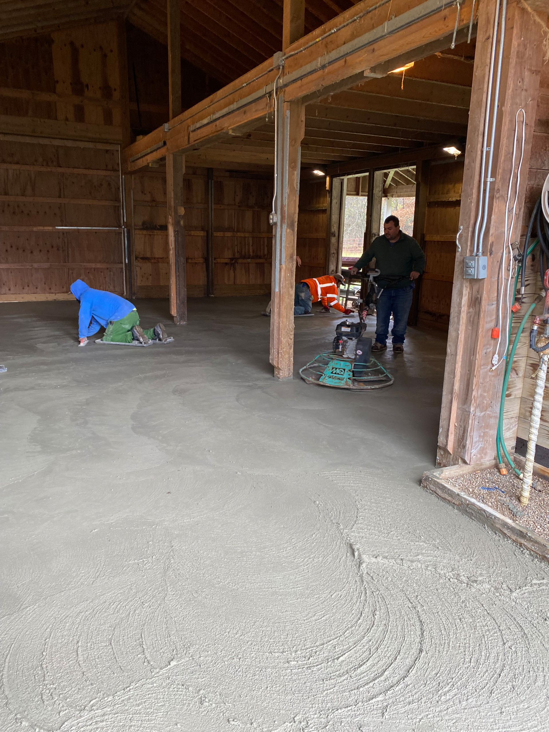 White Lake Radiant Floor Concrete for Barn