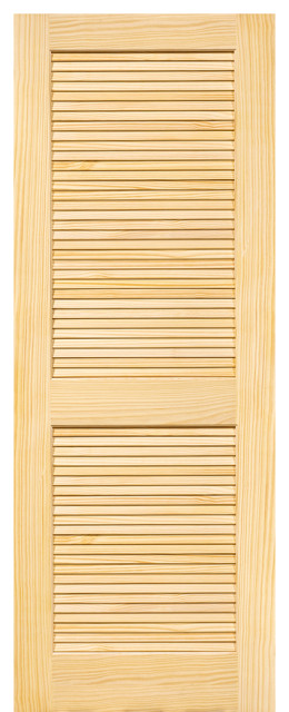 Kimberly Bay Louver Interior Door Slab, Clear, Pine, Solid, 80"x24"x1.375"