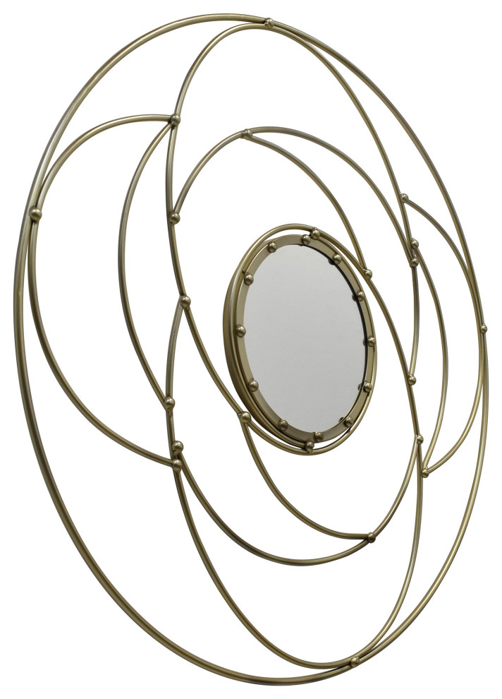 GDF Studio Aileen Modern Circular Wall Mirror Transitional Wall