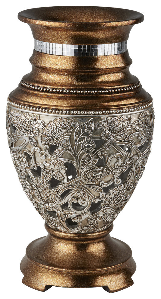 14.75" Langi Vase Mediterranean Vases by OK Lighting