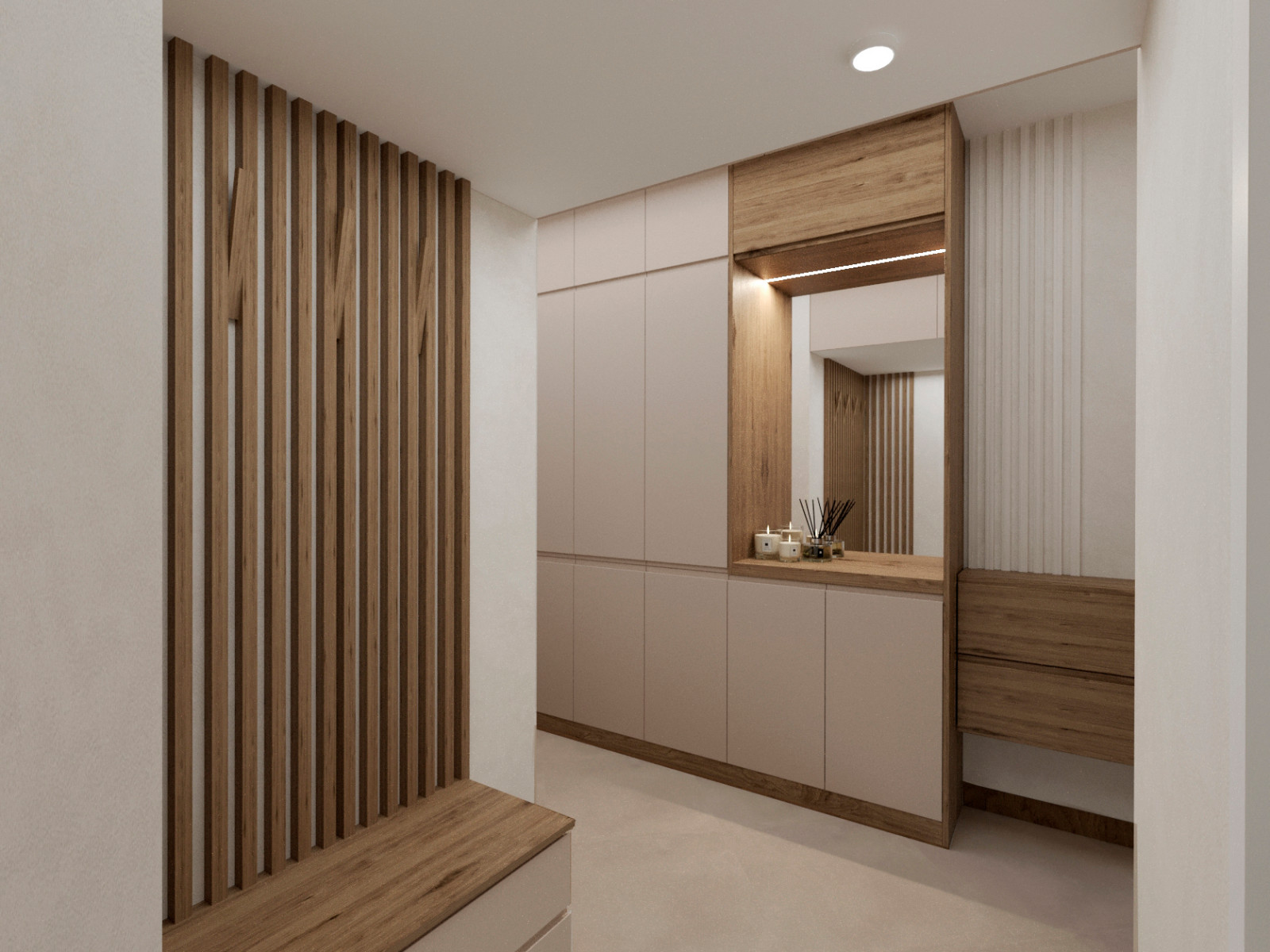 Природный минимализм. Дизайн 3-х комнатной квартиры.