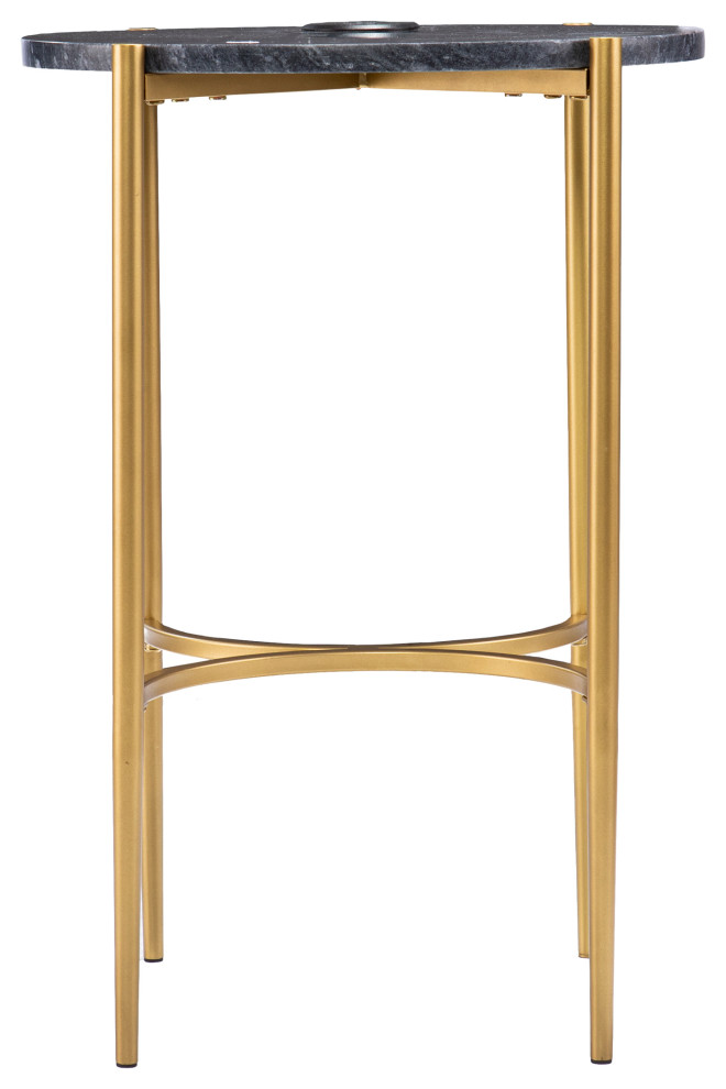 Thirsk Table With Wireless Charging Station Contemporary Side