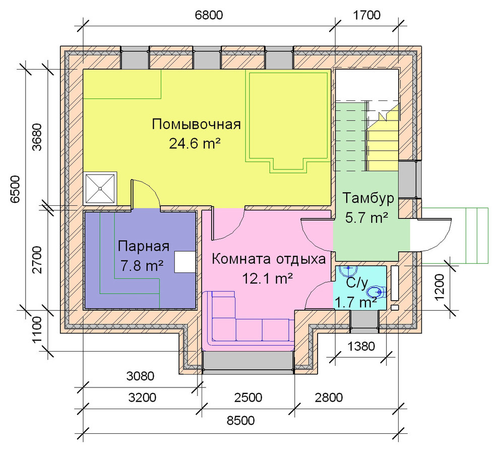 Гостевой дом с баней