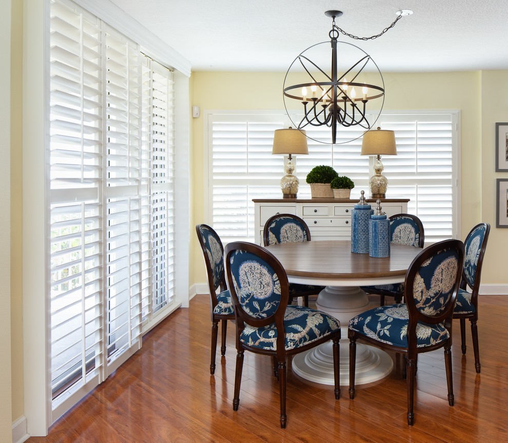 This is an example of a mid-sized beach style dining room in Orlando.
