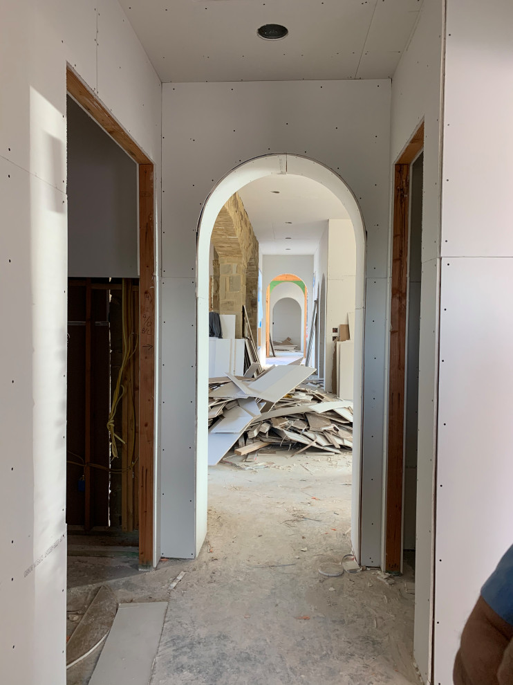 Inspiration for a transitional home design remodel in Austin