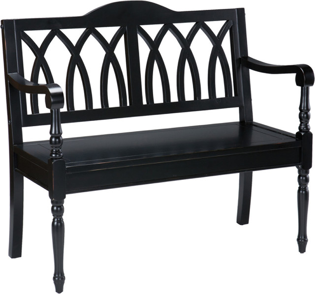 Granbury Black Bench Traditional Accent And Storage Benches by