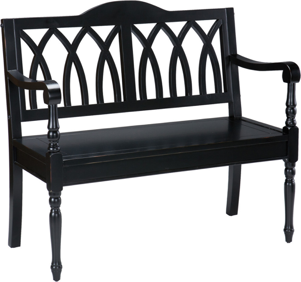 Granbury Black Bench Traditional Accent And Storage Benches By
