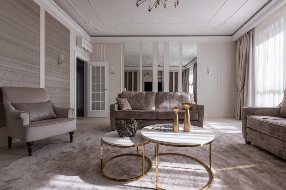 Четырехкомнатная квартира в стиле неоклассика 164 м2