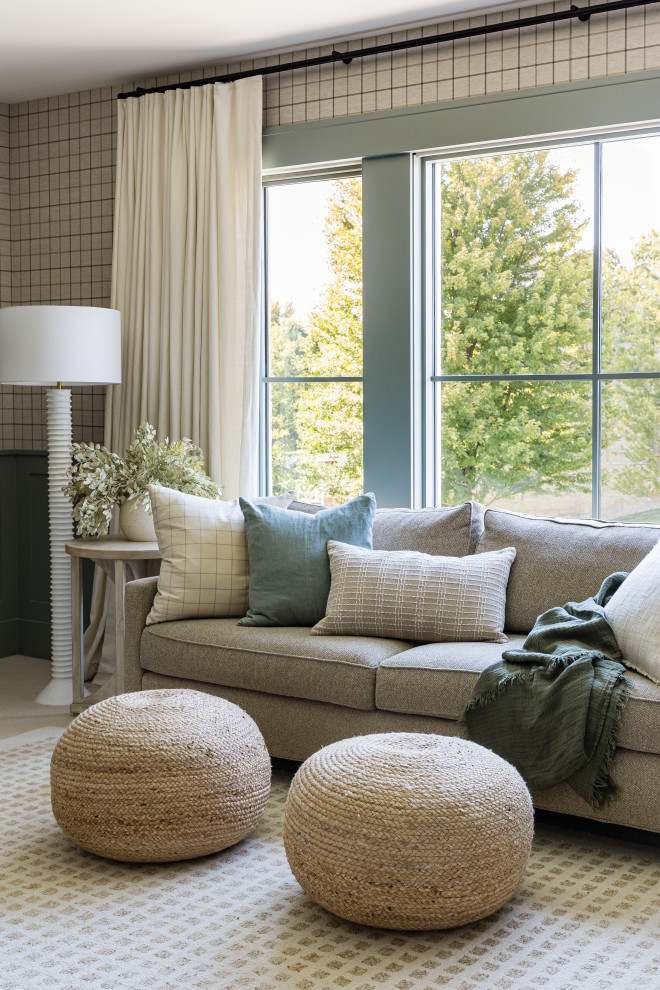 Example of a transitional nursery design in Orange County