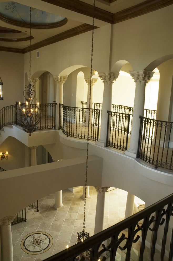Design ideas for a mediterranean hallway in Tampa.