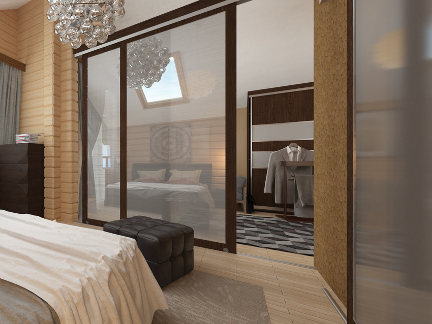 Необычное сочетание Хай-Тека и дерева в двухэтажном деревянном коттедже