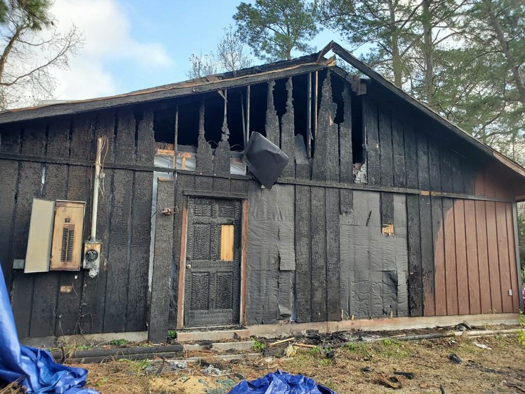 burned home
