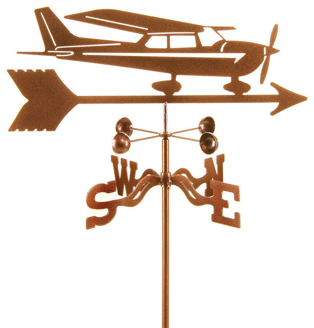 Cessna Airplane Weathervane With Roof Mount - Contemporary - Weather ...