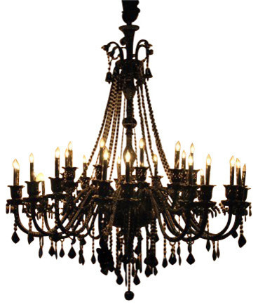Jet Black Crystal Chandelier With 30 Light Jet Black Crystal Chandelier With 30 Light