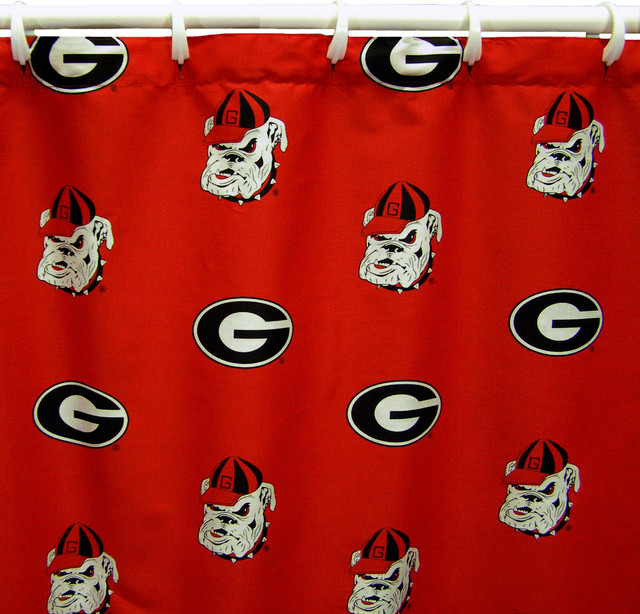 Georgia Bulldogs Printed Shower Curtain Cover 70 X 72 Shower