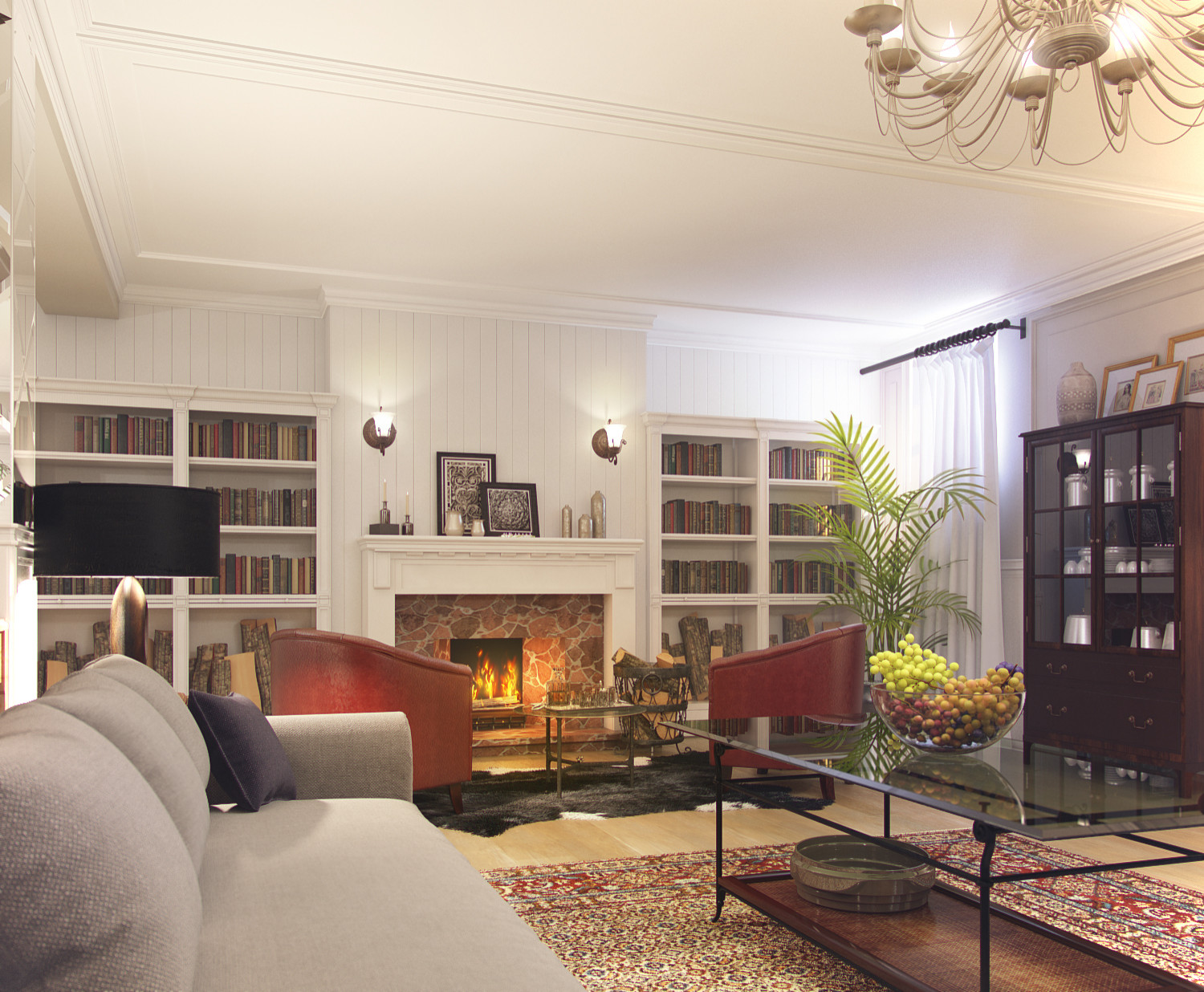 Гостиная на цоколе