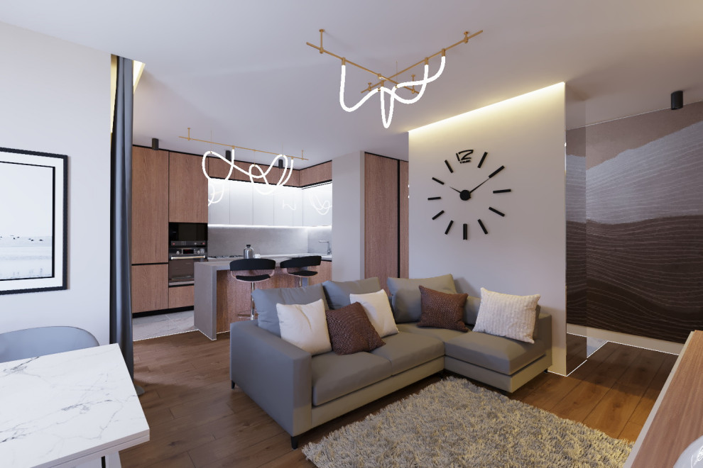 Гостиная в 2 комнатной квартире Ж.К. Континент