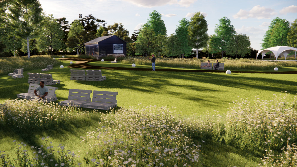 Ландшафтный парк в коттеджном поселке рядом с Тверью