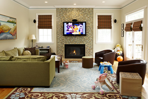 How do you hide the wires for a TV above fireplace?