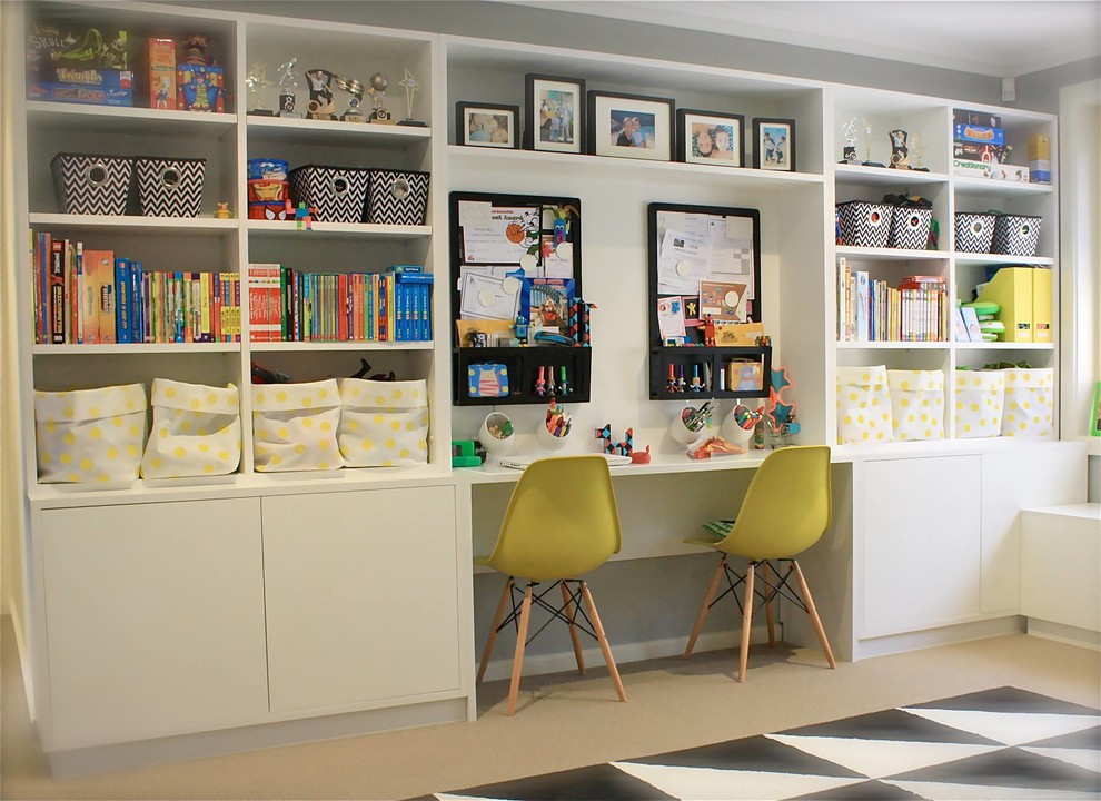 This is an example of a large contemporary gender-neutral kids' playroom in Sydney.