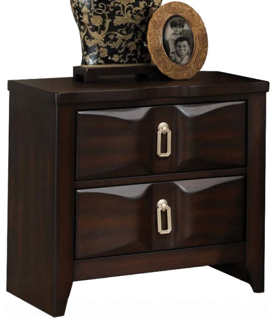 Emma Mason Signature SilverFox Nightstand in Espresso Transitional