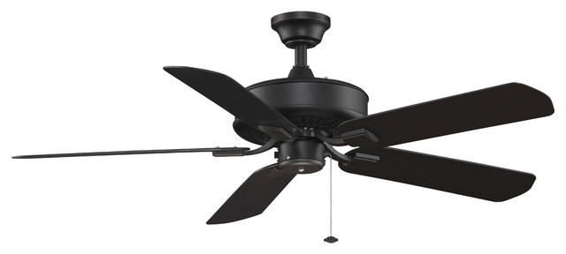 Indoor Ceiling Fan With Black Tone Color And Finish Metal Material