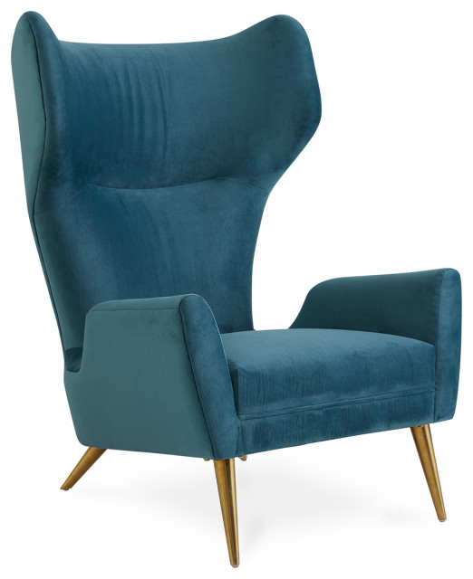 jonathan adler blue velvet chair