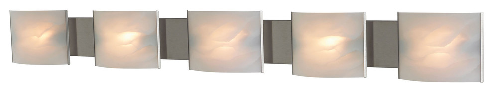 5 Light Bath Vanity in Modern/Contemporary Elk Lighting BV715-6-16 Pannelli 