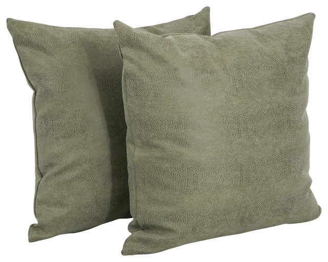 17" Tapestry Throw Pillows With Inserts, Set of 2, Sage Green -  Transitional - Decorative Pillows - by Blazing Needles | Houzz