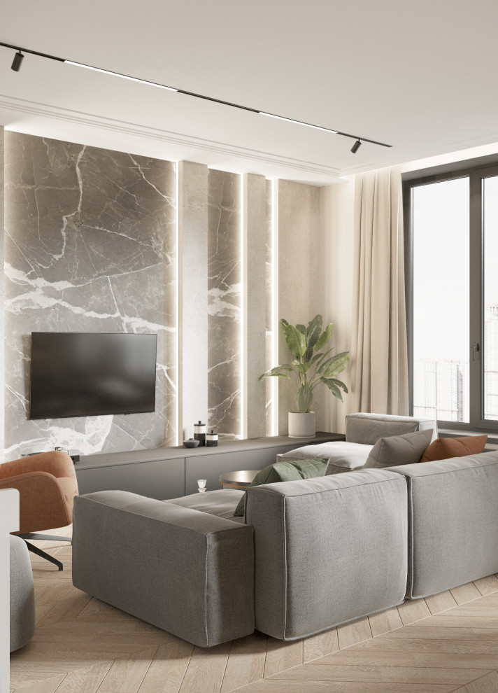 Современная кухня-гостиная