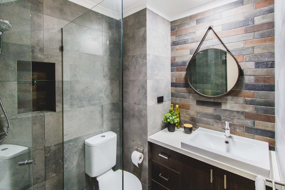 Inspiration for a small industrial bathroom in Perth.