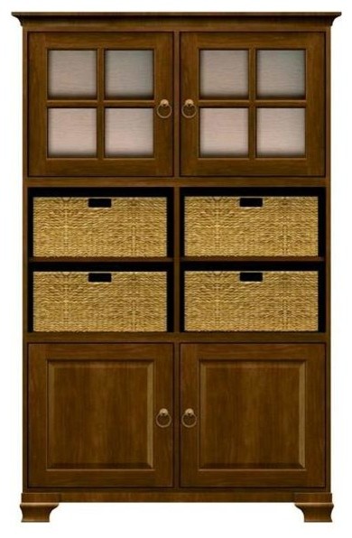 Ava Cabinet w 6 Shelves in Saratoga Cherry