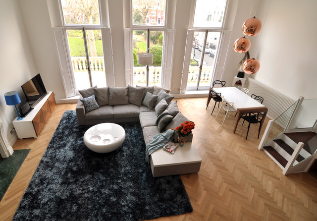 Open plan living space contemporain-salon