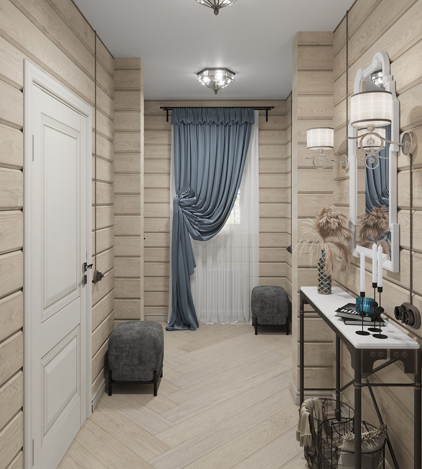 Дизайн интерьера срубного дома