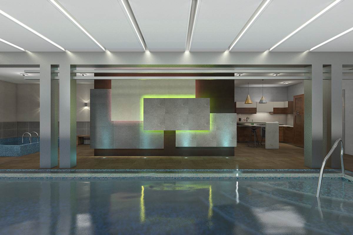 Бассейн загородного поместья