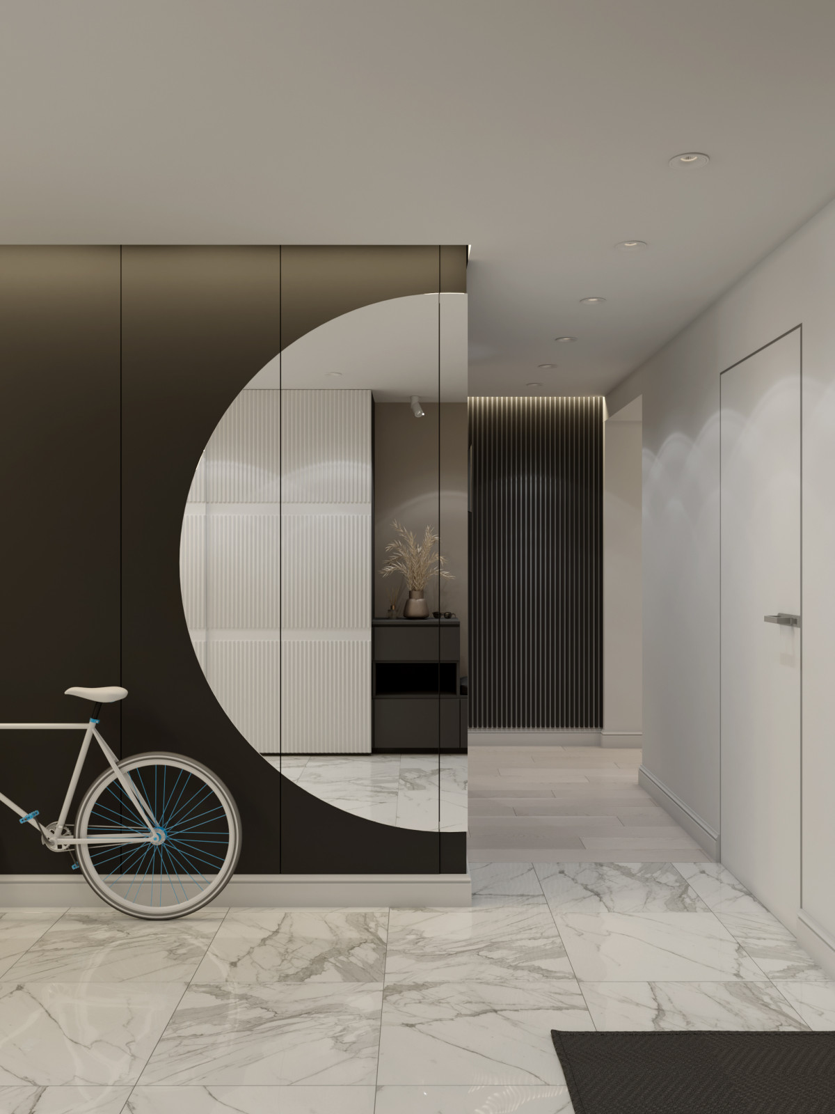 Проект квартиры 180 кв м «Монохром»